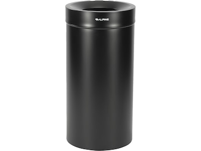 Alpine Stainless Steel Trash Can, 27-Gallon, Matte Black (ALP475-27-BLK)