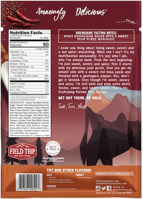 Field Trip Gochujang Beef Jerky, 1 oz., 12/Box (D0100BJ1211)