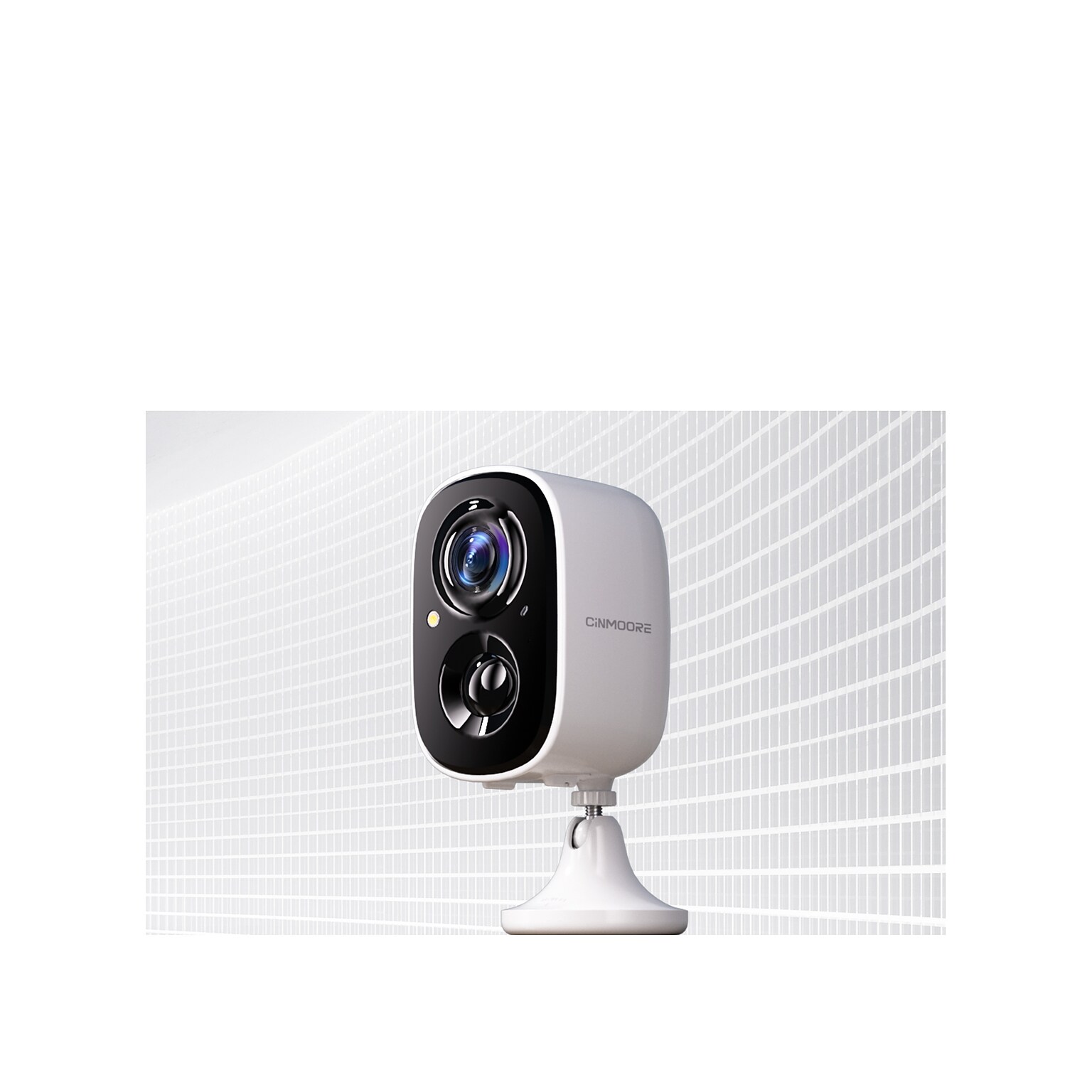 CINMOORE 2.5K Wireless Indoor/Outdoor Home Security Camera -White (BC22U)