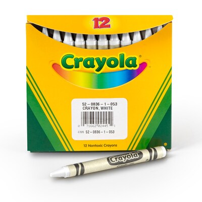 Crayola Bulk Crayons, White, 12/Pack, 6 Packs/Bundle (BIN520836053-6)