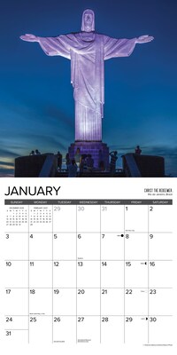2027 Willow Creek Wonders of the World 12" x 12" Monthly Wall Calendar, Assorted Colors (63057)