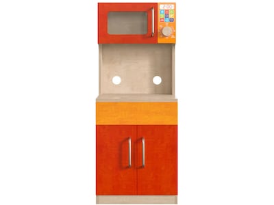 Flash Furniture Bright Beginnings Childrens Kitchen Cabinet with Microwave (MK-ME10292-GG)