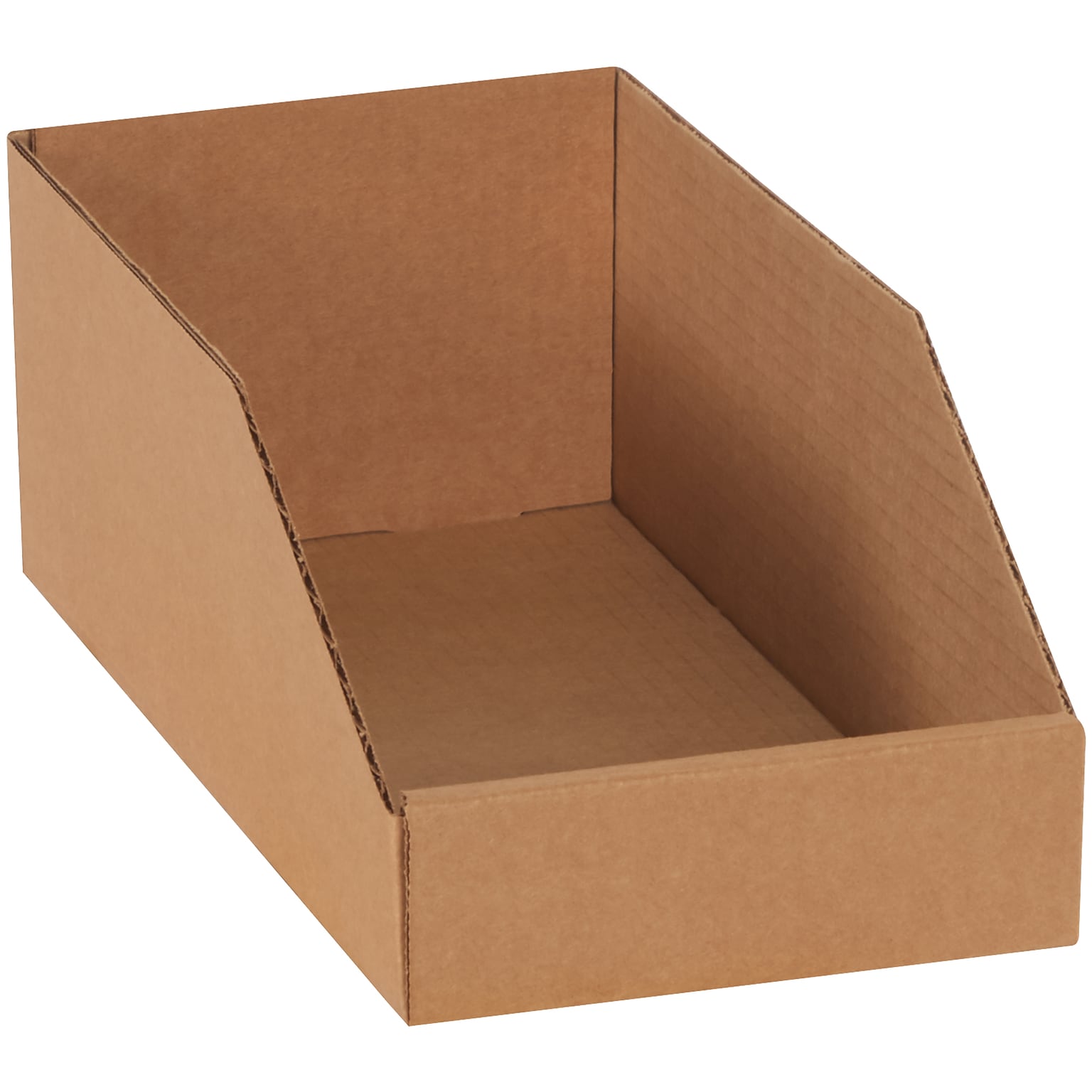 Partners Brand 6 x 9 x 4 1/2 Open Top Bin Boxes, Kraft, 25/Bundle (BINBIN69K)
