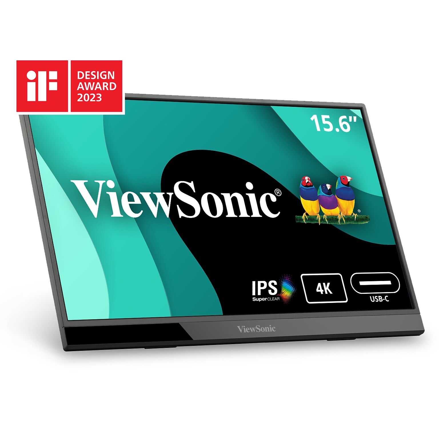 ViewSonic 15.6 4K Ultra HD 60Hz LED Monitor, Black (VX1655-4K)