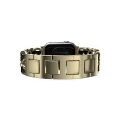 LAX Stylish Metallic Band for Apple Watch, Yellow Gold