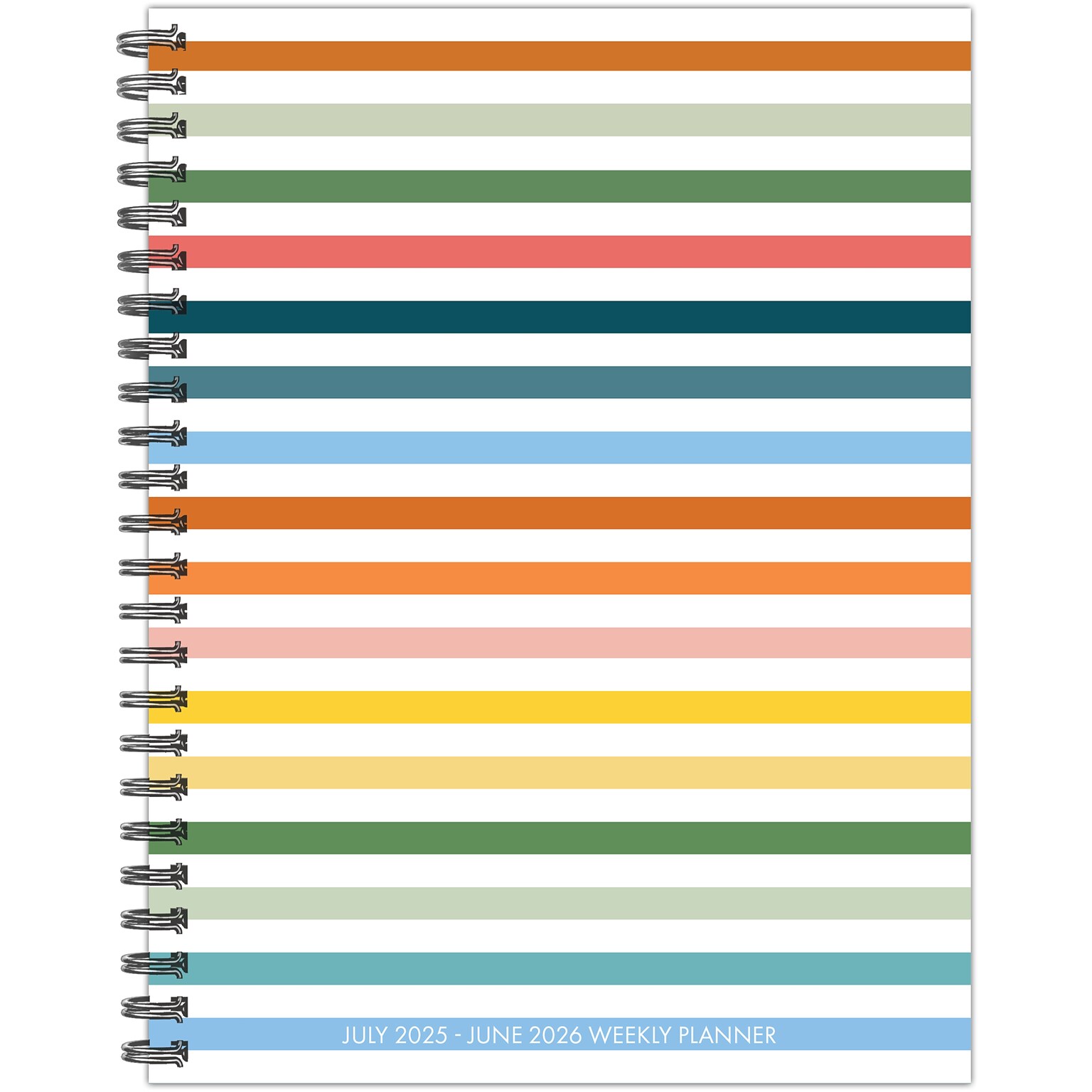 2025-2026 Willow Creek Happy Stripe 6.5 x 8.5 Academic Year Weekly & Monthly Planner, Multicolored (56783)
