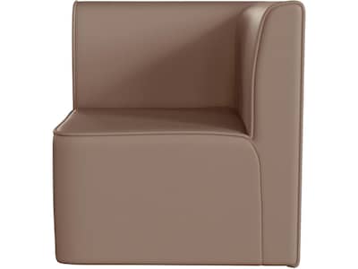 Flash Furniture Bright Beginnings Vinyl Classroom Modular 1-Seater Corner Chair, Brown (MK-ME15716-G