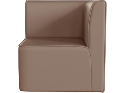 Flash Furniture Bright Beginnings Vinyl Classroom Modular 1-Seater Corner Chair, Brown (MK-ME15716-GG)