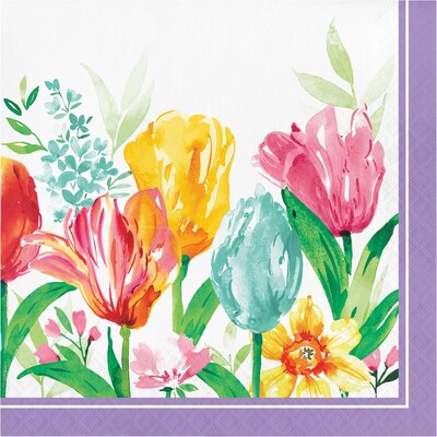 Creative Converting Beautiful Blooms Tableware Kit, Serves 8 (DTC9200E2A)