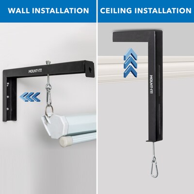 Mount-It! 12" Universal Projector Screen Mount Universal Projector Wall/Ceiling Mount, 2/Pack, Black (MI-631BLK)