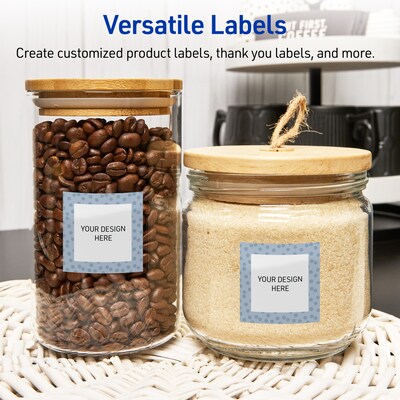 Avery Laser/Inkjet Square Multipurpose Labels, 2" x 2", White, 120/Pack (S00-F8G)