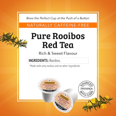 Twinings Pure Rooibos Herbal Tea, Keurig® K-Cup® Pods, 24/Box (TNA85791)