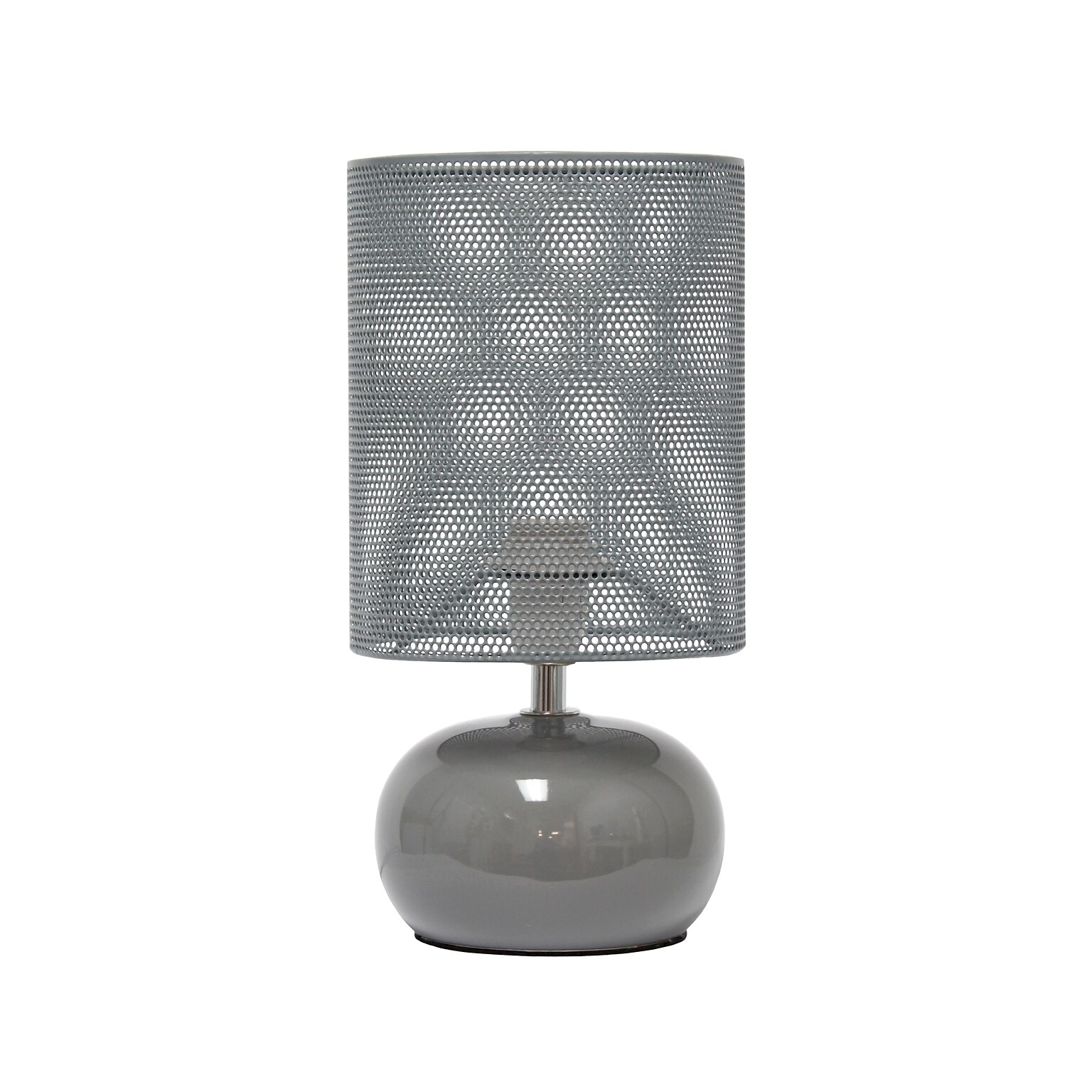 Simple Designs Mesh Around 10.04 LED Table Lamp, Gray (LT2130-GRY)