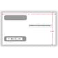 ComplyRight Double Window Envelope for W-2 (5218) Tax Form, 5.63" x 9", White/Black, 100/Pack (51511)