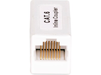 StarTech RJ45 Coupler to Inline Cat6 Coupler, Female to Female, White (IN-CAT6-COUPLER-U1)
