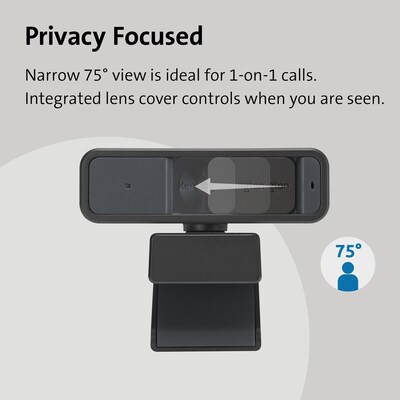 Kensington W2000 1080p Auto Focus Webcam, Black (K81175WW)