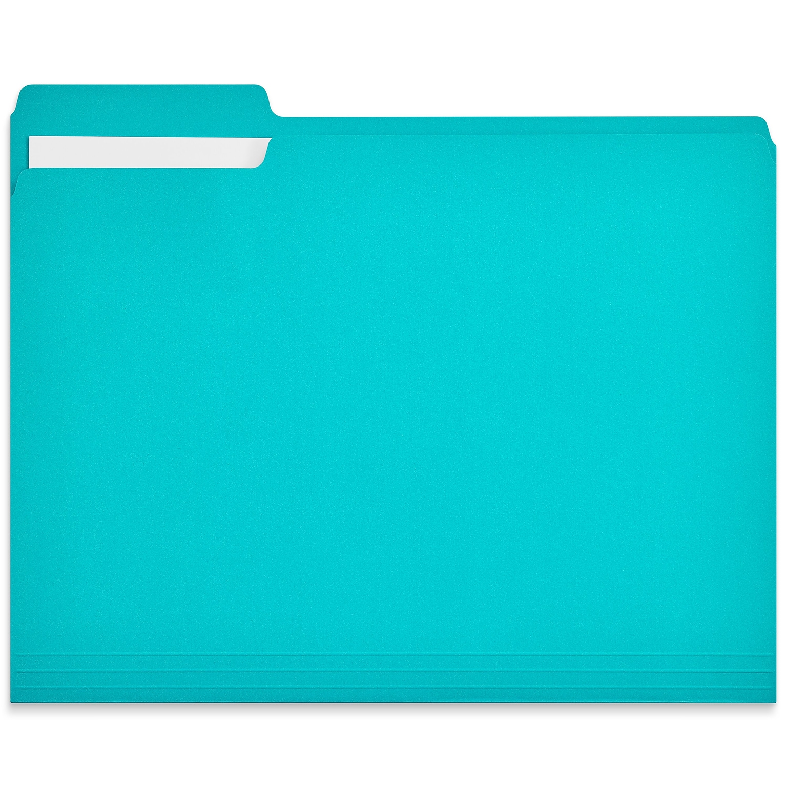 Staples File Folder, 1/3-Cut Tab, Letter Size, Teal, 100/Box (ST62567)