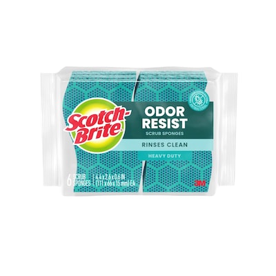 Scotch-Brite Odor Resist Heavy Duty Sponge, 6 Sponges/Pack (30306-4)