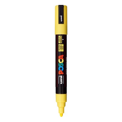 POSCA PC-5M Water Based Paint Marker, Medium Bullet Tip, Yellow, 3/Pack (UBCPC5MYELLOW-3)
