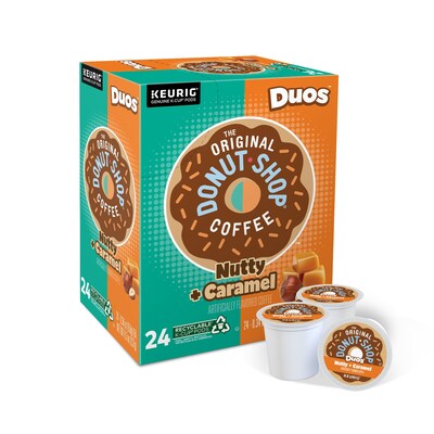 The Original Donut Shop Nutty + Caramel Coffee, Medium Roast, 0.34 oz. Keurig® K-Cup® Pods, 24/Box (