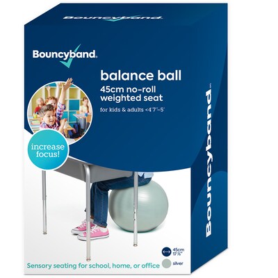 Bouncy Bands Balance Ball, 45cm, Silver (BBAWBS45SI)