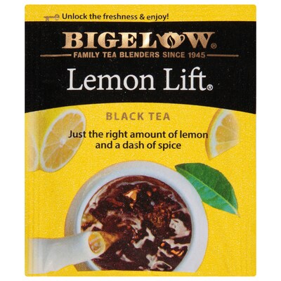 Bigelow Lemon Lift Black Tea Bags, 28/Box (BTC10342)