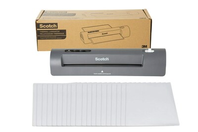 Scotch Thermal Laminator with 20 Thermal Pouches, 9" Width, Gray (TL901X-20)