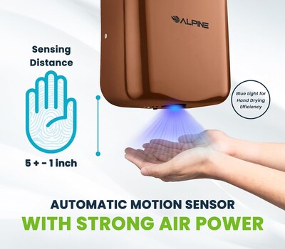Alpine Industries Hemlock 110/120V Automatic Hand Dryer, Copper (400-10-COP)