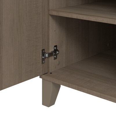 Bush Furniture Somerset 54"W Office Desk with Drawer and Storage Cabinet, Ash Gray (WC81654)