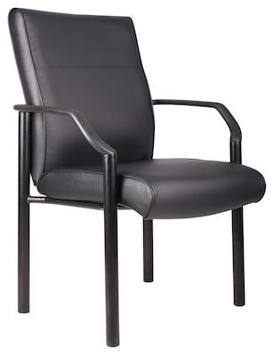 Boss Leather Guest Chair, Black (B689)