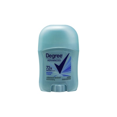 Degree Advanced 72H Shower Clean Antiperspirant for Women, 0.5 oz Stick, 12 Sticks/Bag, 12 Bags/Carton