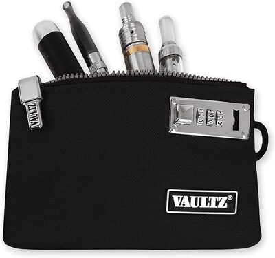Vaultz Money Bag w/ Lock, Fabric, Black (VZ00503-CAM)