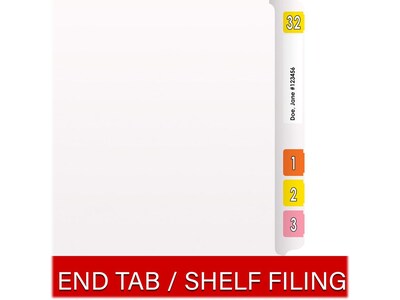 Medical Arts Press Heavy-Duty End Tab File Folder, Straight Cut, Letter-Size, White, 40/Box (S-09458-WHT)