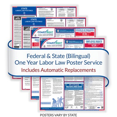 ComplyRight Federal and State (Bilingual) Labor Law 1-Year Poster Service, Iowa(U1200CBAIA)
