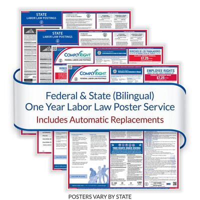 ComplyRight Federal and State (Bilingual) Labor Law 1-Year Poster Service, Arizona (U1200CBAAZ)