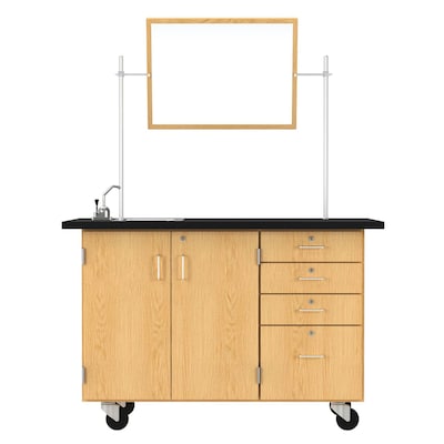 Diversified Woodcrafts Oak Wood Demonstration Center with Sink and Fixtures (4342K)