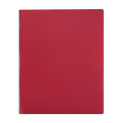 Staples® 2-Pocket Portfolio with Fastener, Red (55473)