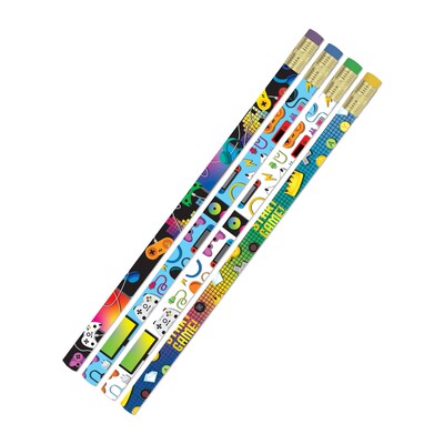 Musgrave Pencil Company Game On Wooden Pencil, #2 Medium Lead, 12 Pencils/Pack, 6/Packs (MUS2602D-6)