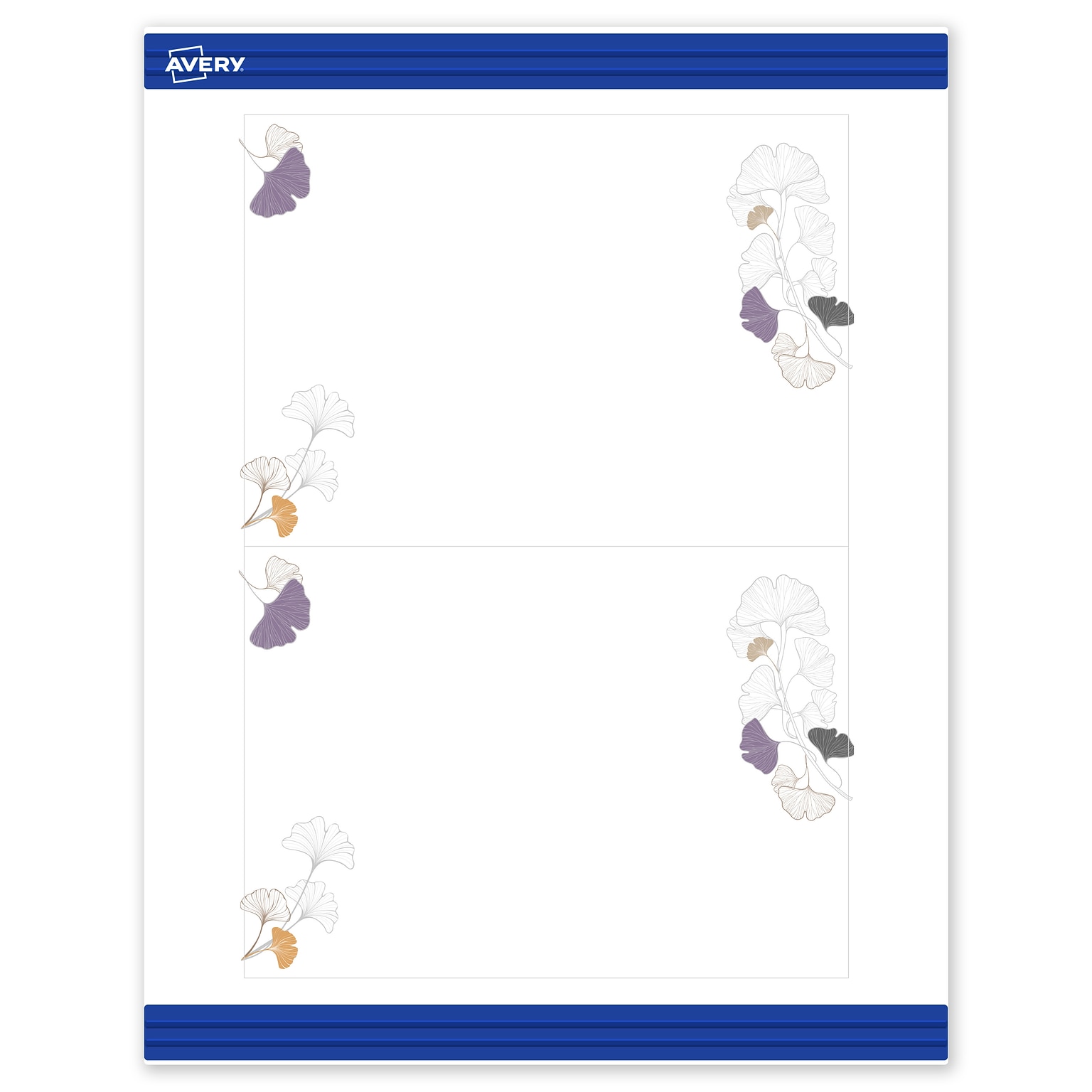 Avery Floral Design General Use Blank Cards, White, 20/Pack (S00-F4J)