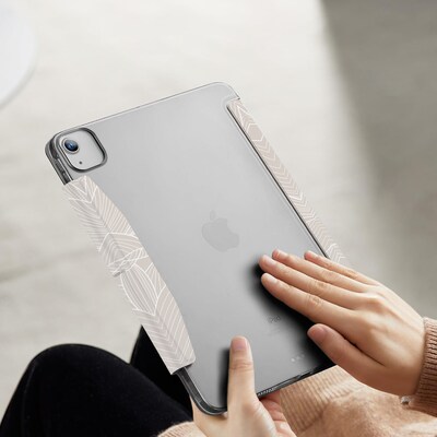 SaharaCase Venture Series Tri-Fold Folio Case for iPad Air 13" (M3/M2), Flower Gray (TB00413)