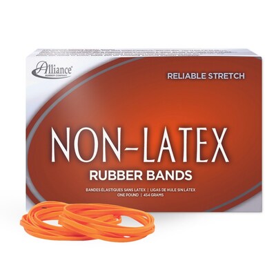 Alliance Non-Latex Multi-Purpose #33 Rubber Bands, 3-1/2 x 1/8, Orange, 720/Pack (37336)