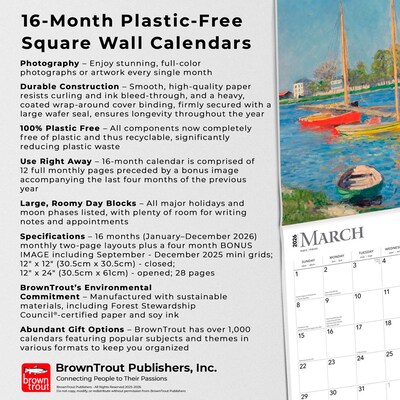 2026 BrownTrout Impressionists 12" x 12" Monthly Wall Calendar (9798330703852)