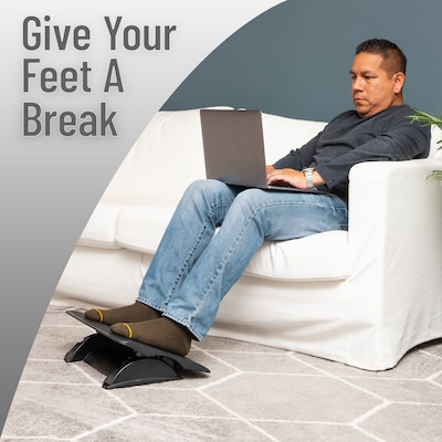 Mind Reader Tilt Adjustable Footrests, Black (FTLINE-BLK)