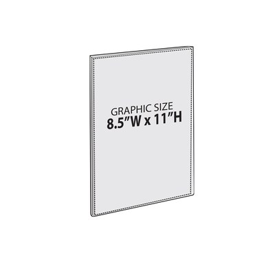Azar Sign Holder, 8.5 x 11, Vertical, Wall Mounted, Clear Acrylic, 10/Pack (122021)