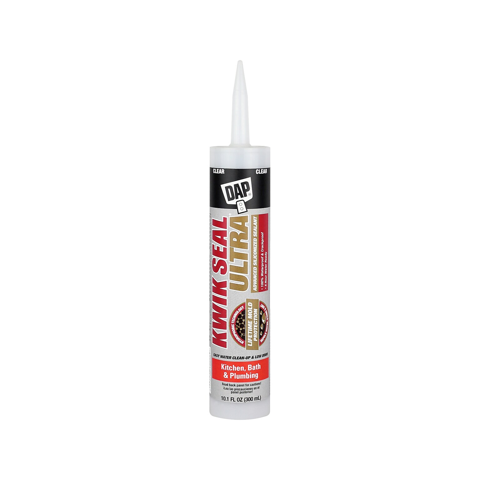 Dap KWIK SEAL ULTRA Advanced Siliconized Sealant, 10.1 Fl. Oz., Clear, 12/Pack (7079818898)