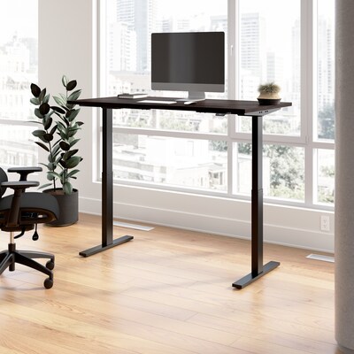 Bush Business Furniture Move 60 Series 60W Electric Height Adjustable Standing Desk, Black Walnut/B