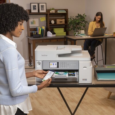 Brother INKvestment Tank MFC-J5855DW Wireless Color Inkjet Printer, All-In-One Supertank, Print, Scan, Copy, Fax