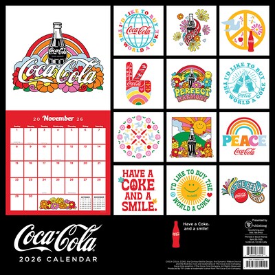 2026 TF Publishing Coca Cola 12" x 12" Monthly Wall Calendar (26-1105)