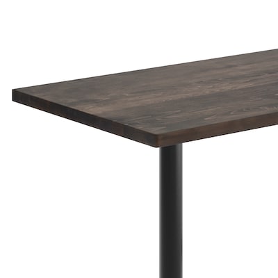 Flash Furniture Bennett Wooden Commercial Indoor Table, 60" x 30", Dark Brown Top/Black Base (GSF3060DBT2222)