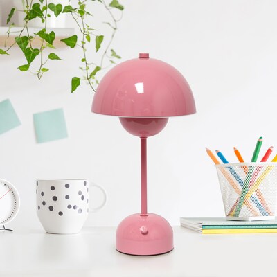 Simple Designs Mushroom Magic LED Table Lamp, Pink (LD1069-PNK)